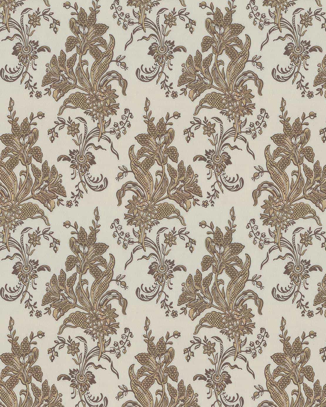 Wallpaper - Liljor beige/gold