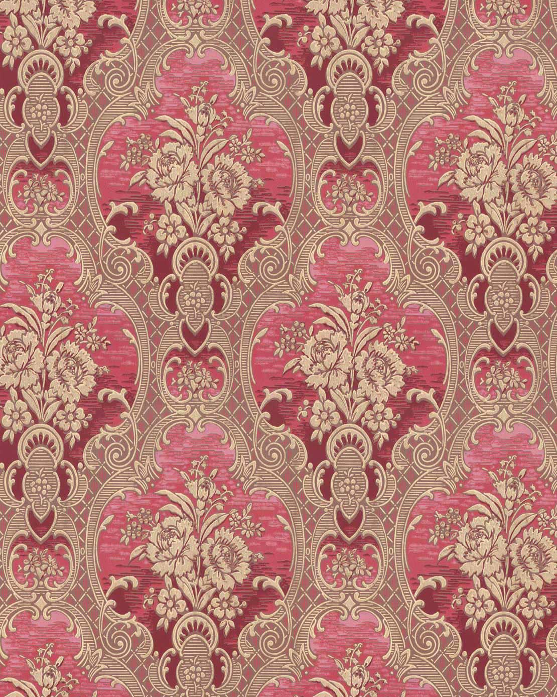 Wallpaper - Nilsagården red/gold