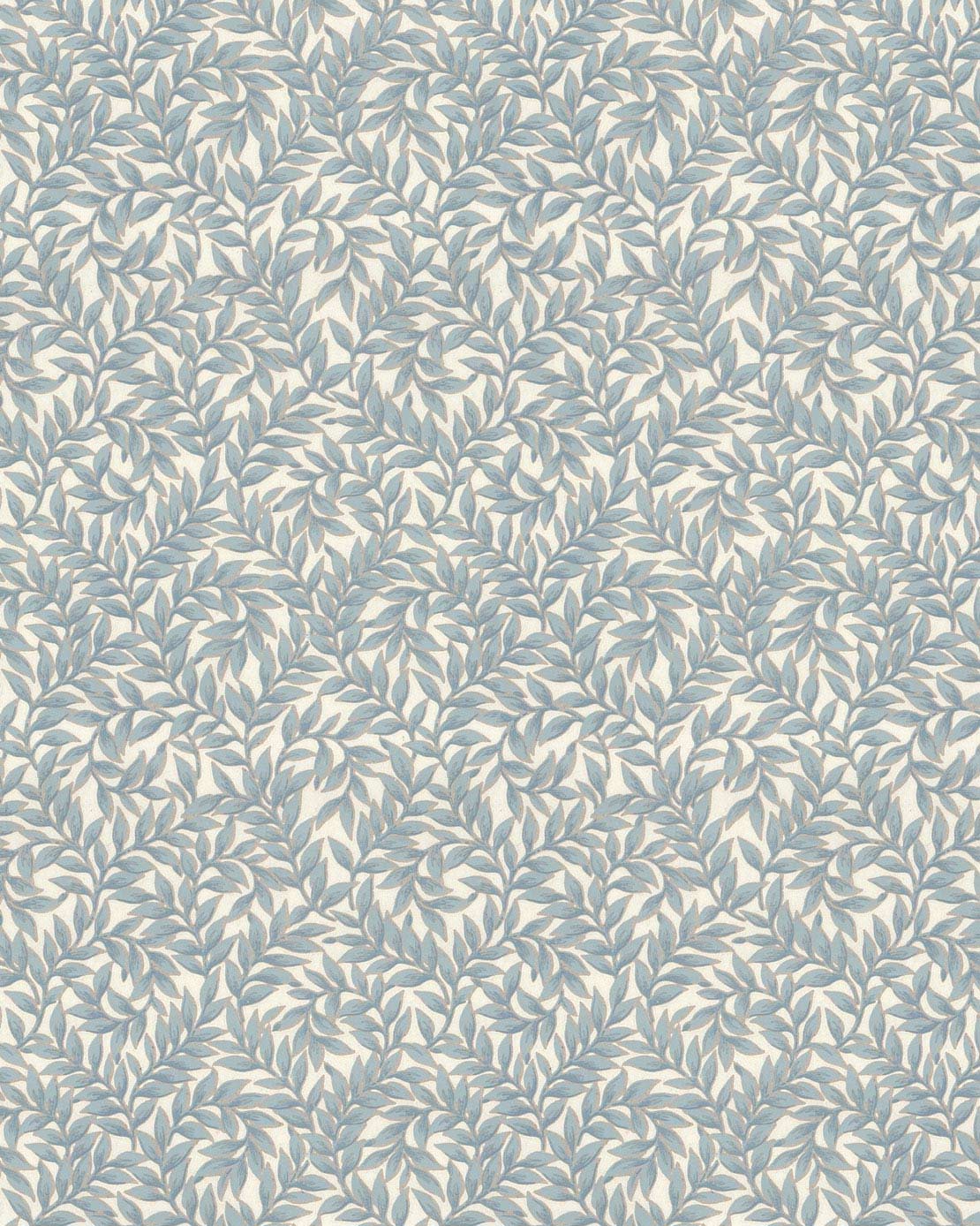 Wallpaper - Bladmönster (Swedish Leaf Pattern) Twig/Blue