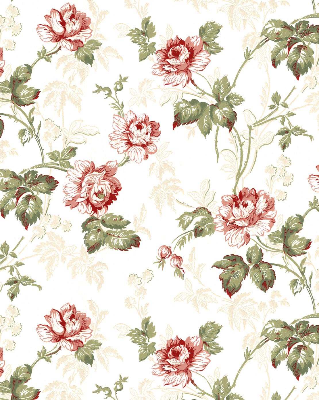 Wallpaper - Belle Epoque white/green/red/glimmer