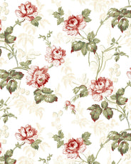 Lim & Handtryck Tapet - Belle epoque vit/röd thumbnail image