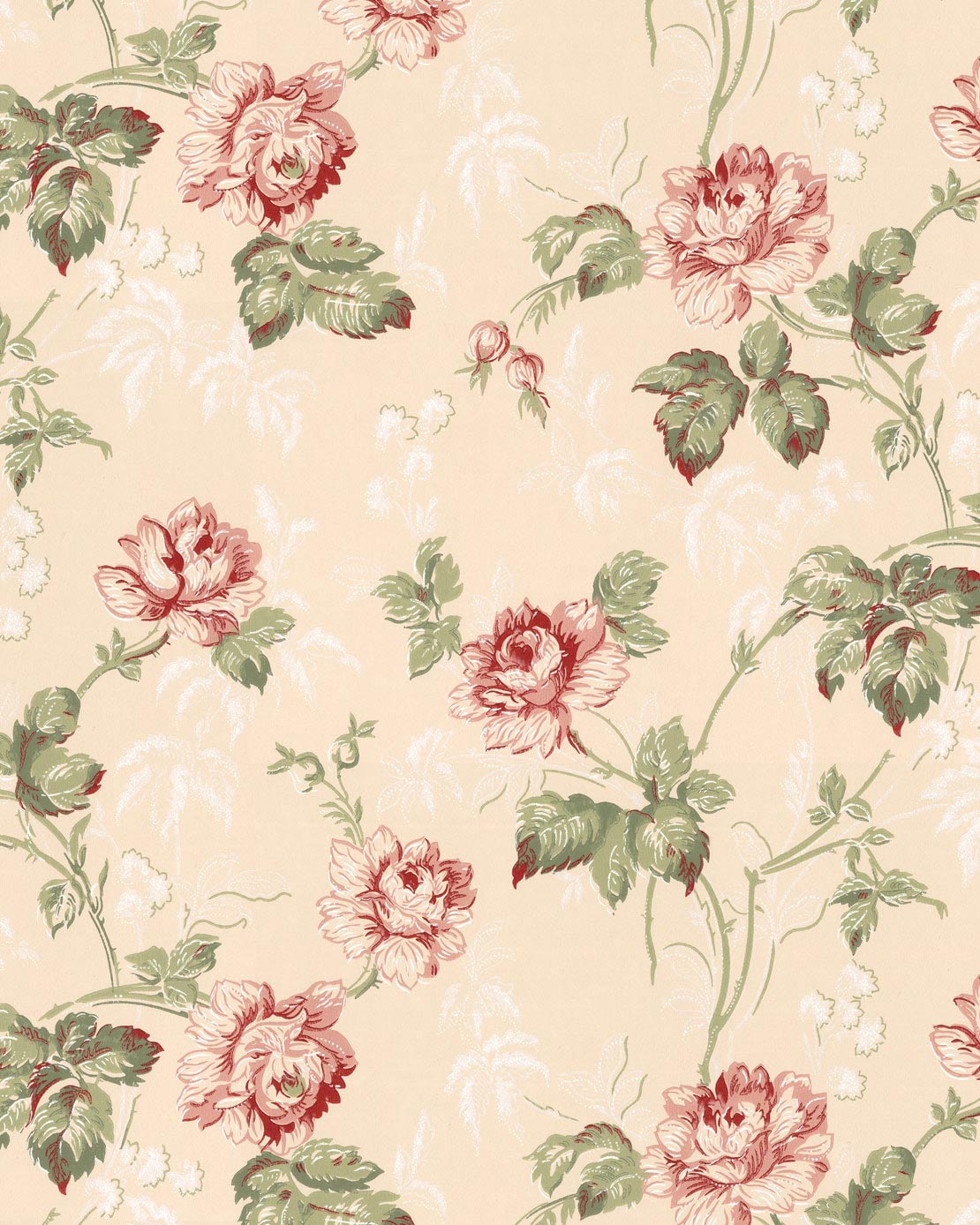 Wallpaper - Belle Epoque pink/green/red/glimmer