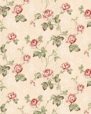 Lim & Handtryck Tapet - Belle epoque rosa/grön/röd/glimmer thumbnail image