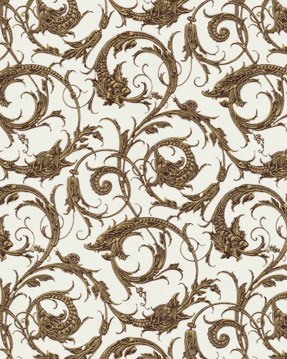 Wallpaper - Dragon gray/brown