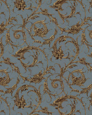 Lim & Handtryck Tapet - Draktapet blå thumbnail image