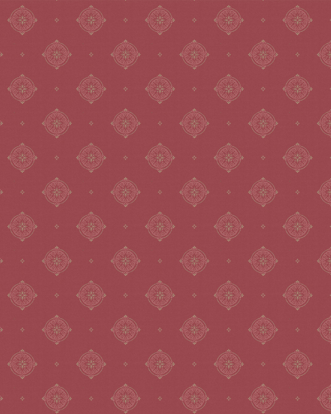 Lim & Handtryck Tapet - Gunnebo slot, rød/guld