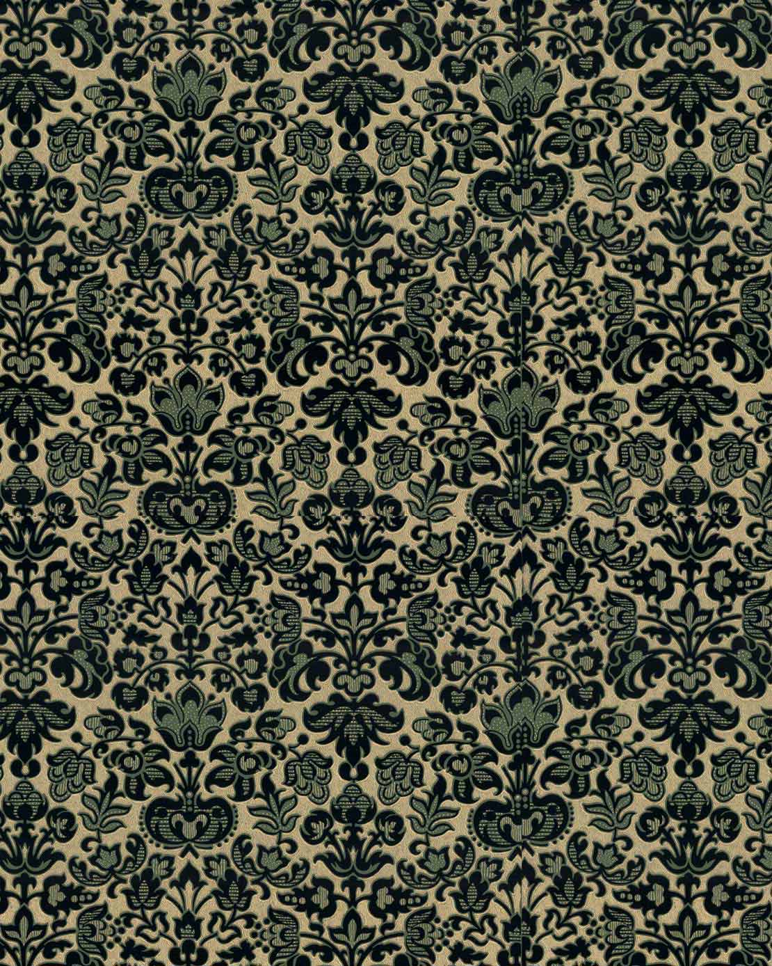 Wallpaper - Kapten Jonsson green/gold