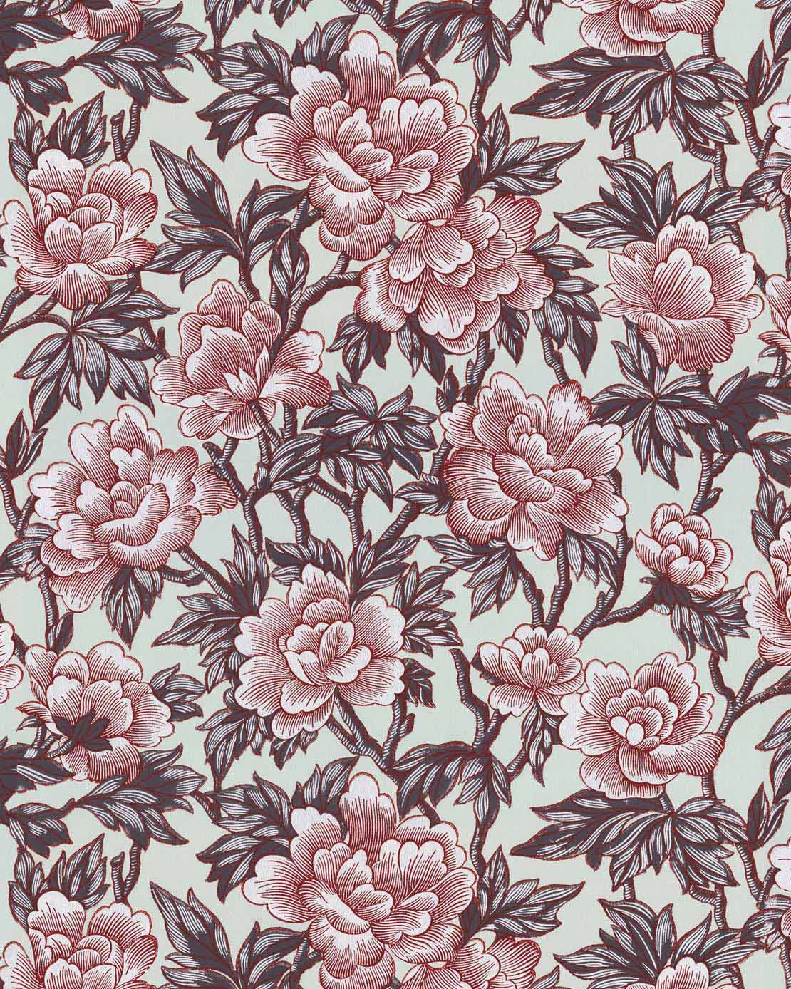 Wallpaper - Pionen silver/blue