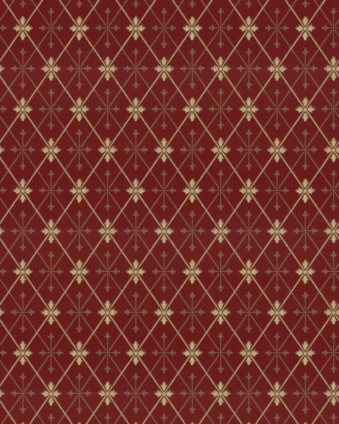 Wallpaper - Skogshyddan red/gold