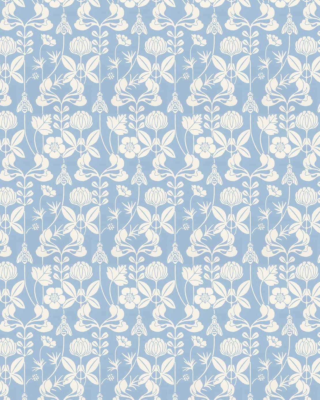 Wallpaper - Solsidan Blue/White