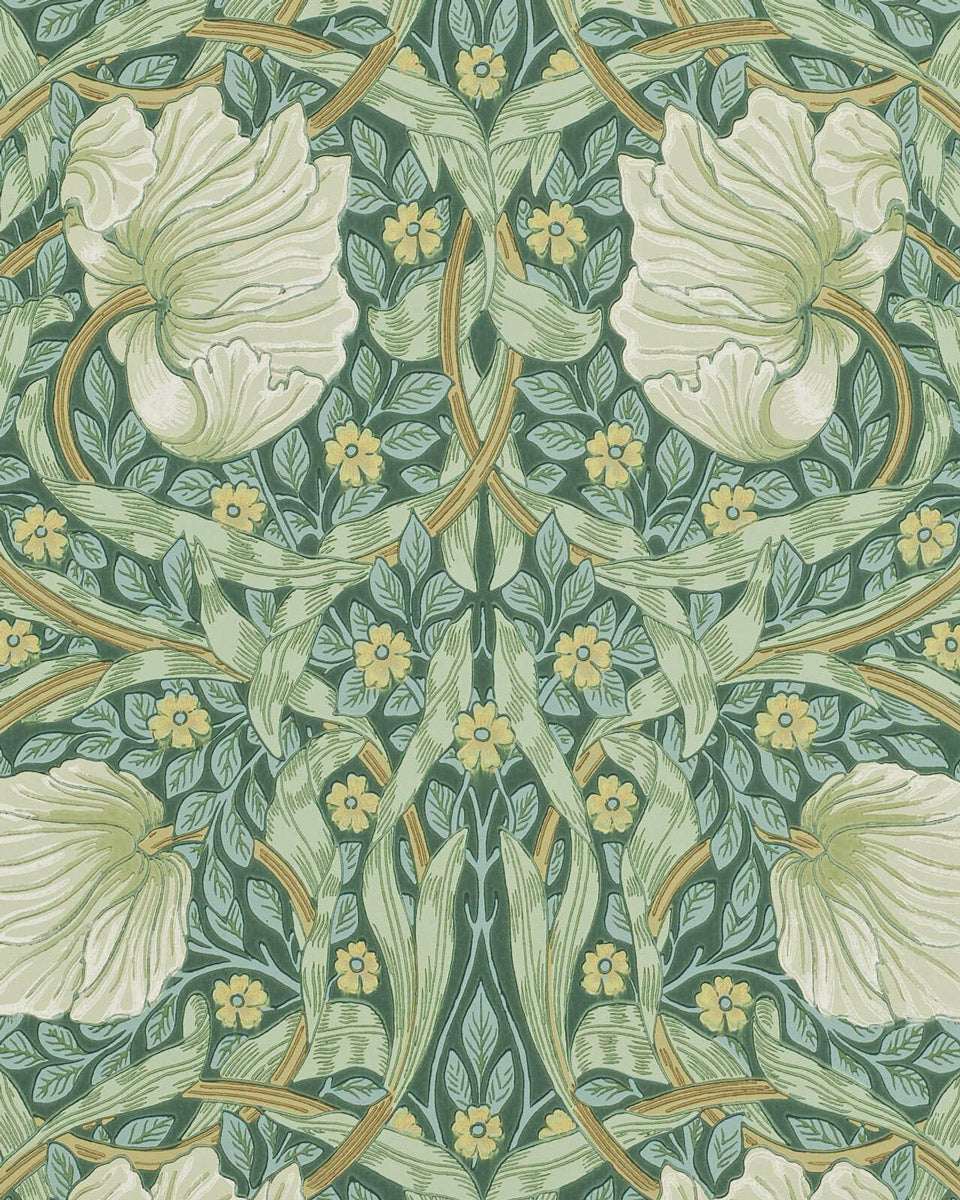 William Morris & Co. - Gammaldags tapet - Pimpernel privet/slate ...