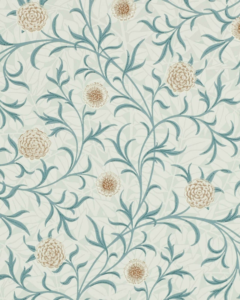 William Morris & Co. Wallpaper - Scroll Loden/Slate