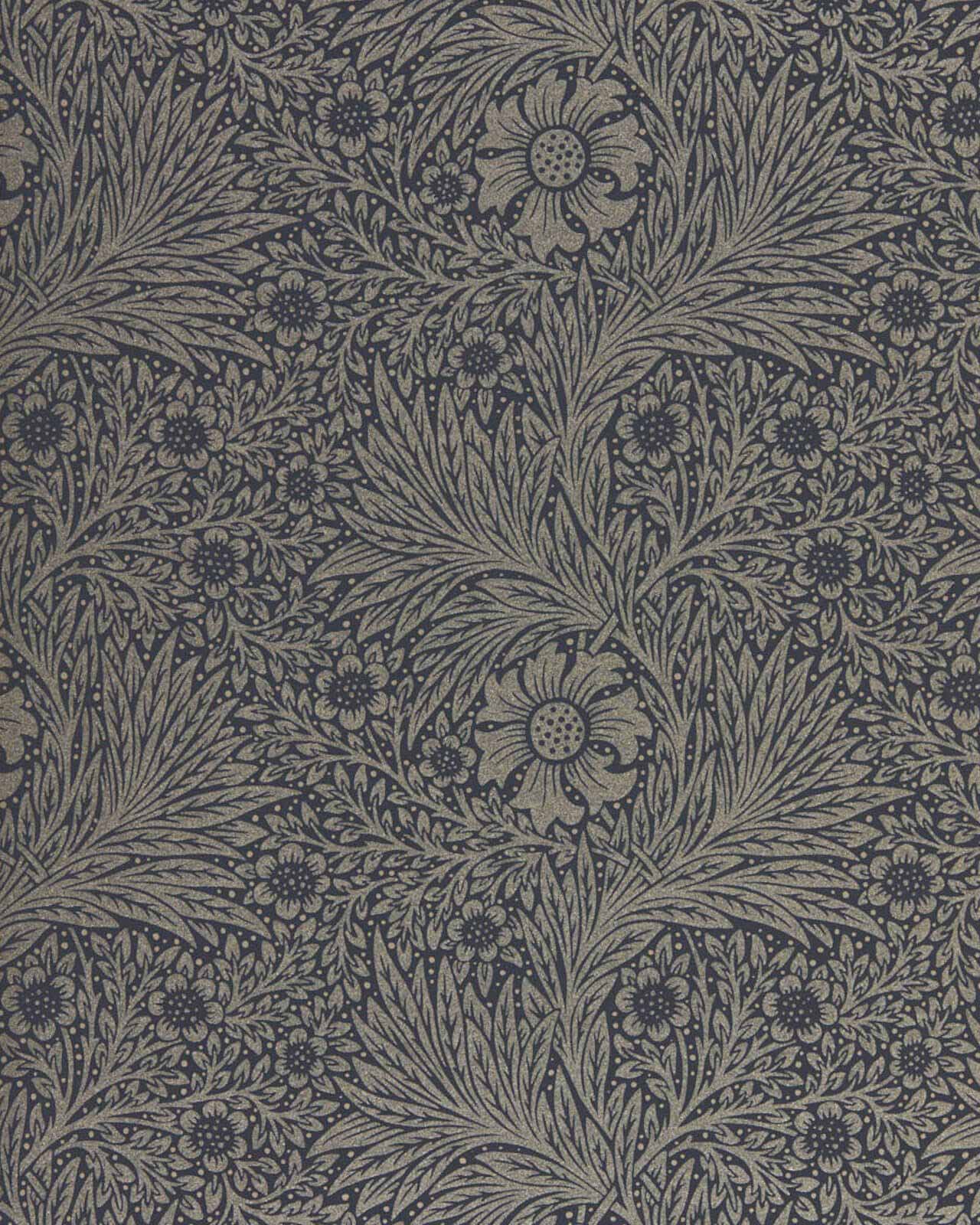 William Morris & Co. Wallpaper - Pure Marigold Black Ink