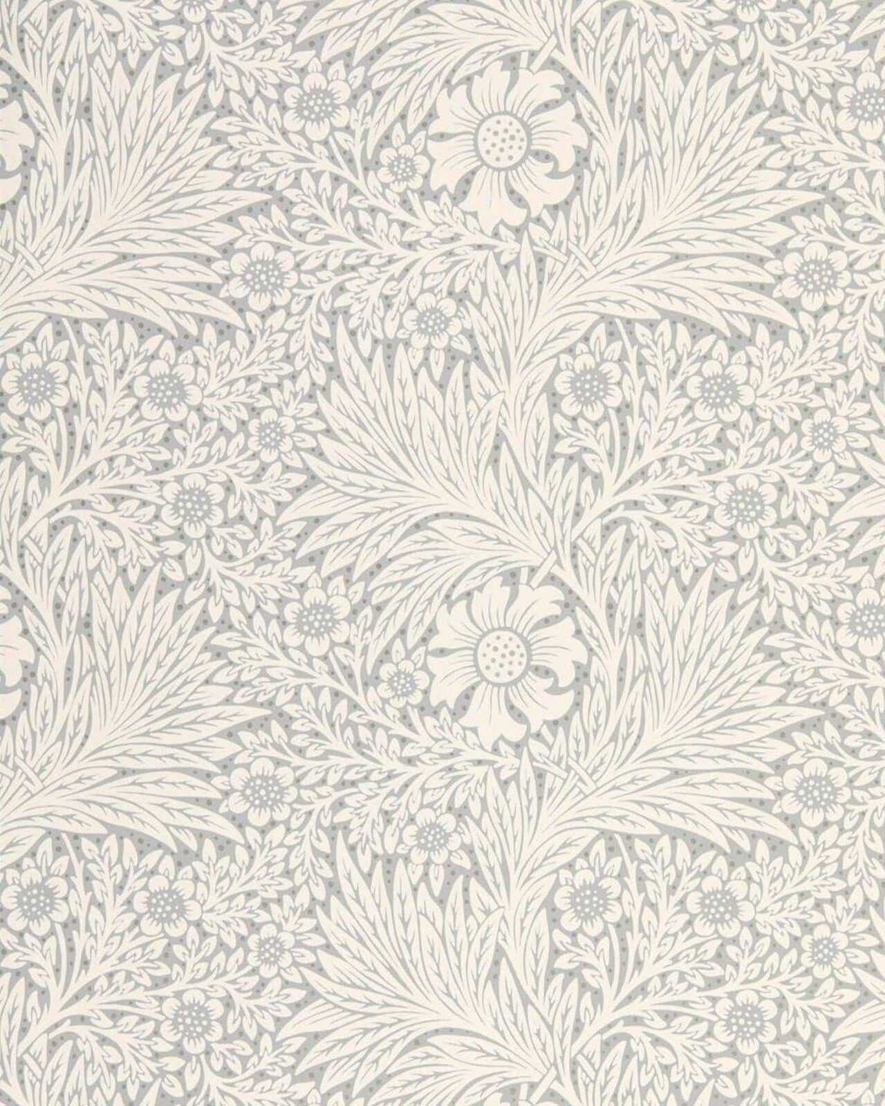 William Morris & Co. Wallpaper - Pure Marigold Cloud Grey
