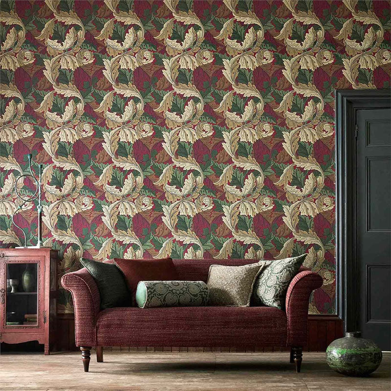 William Morris & Co. Tapete – Acanthus Madder/Thyme image