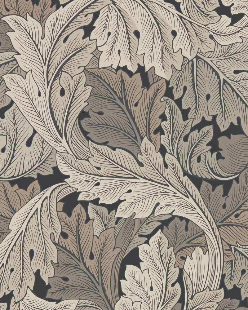 William Morris & Co. Wallpaper - Acanthus Charcoal/Gray