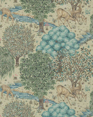 William Morris & Co. Tapet - The Brook Linen Green thumbnail image