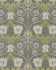 William Morris & Co. Tapet - Honeysuckle & Tulip, Charcoal/Gold thumbnail image