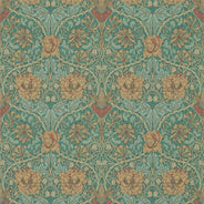 William Morris & Co. Wallpaper - Honeysuckle & Tulip Emerald/Russet thumbnail image