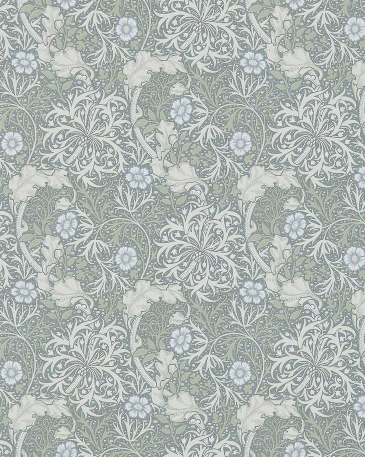 William Morris & Co. Wallpaper - Morris Seaweed Silver/Ecru image