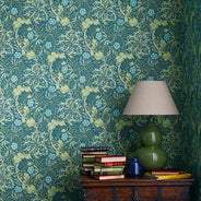 William Morris & Co. Tapet - Morris Seaweed Ink/Woad thumbnail image