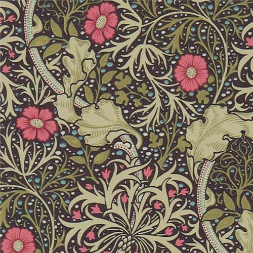 William Morris & Co. Tapet - Morris Seaweed Ebony/Poppy image