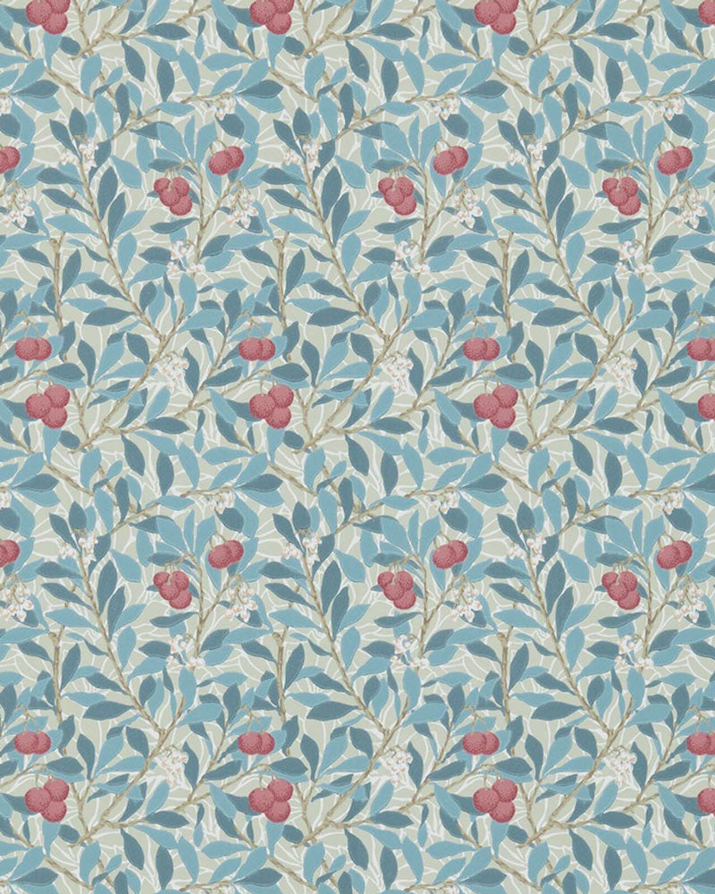 William Morris & Co. Wallpaper - Arbutus Woad/Russet
