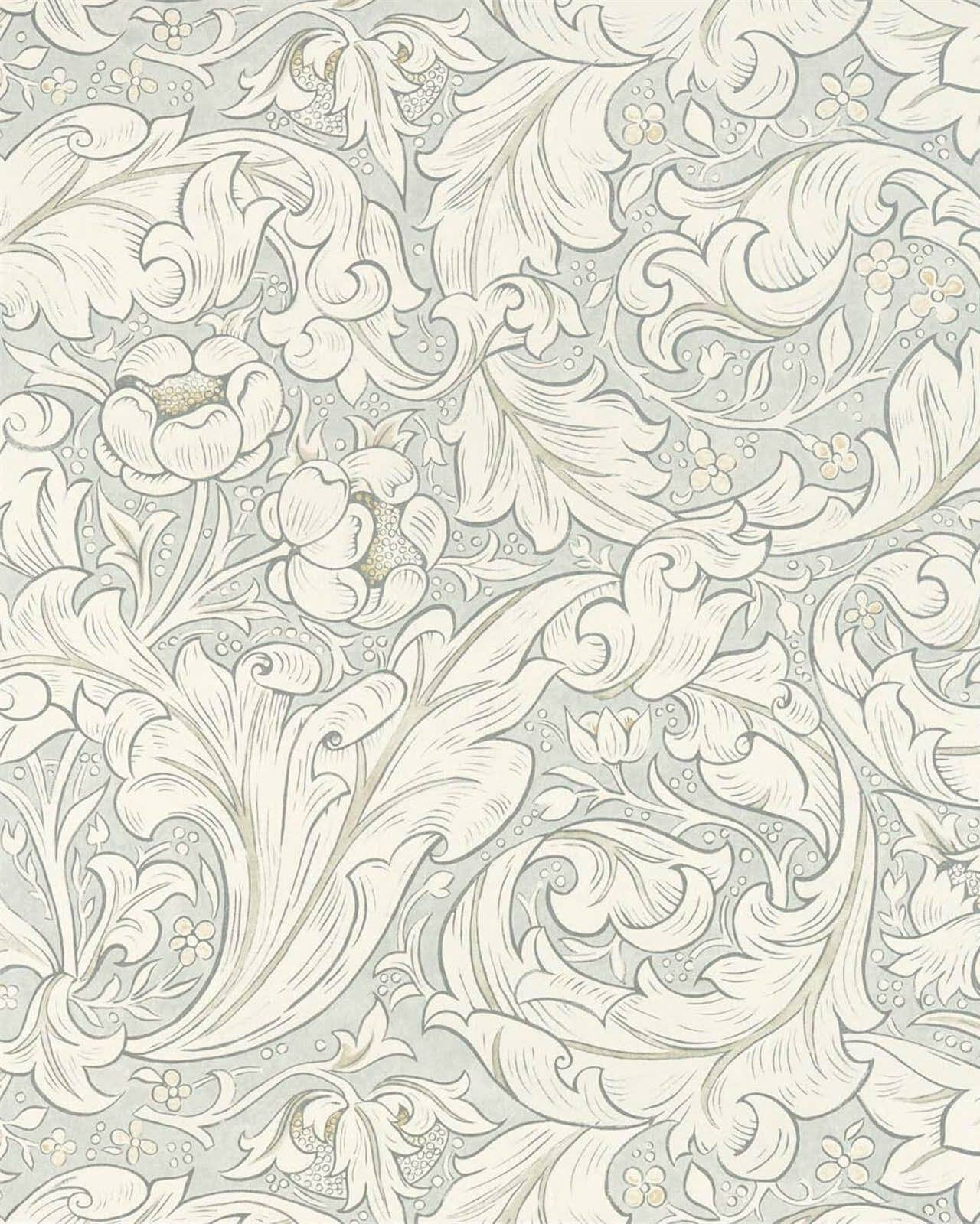 William Morris & Co. Wallpaper - Pure Bachelor´s Button Grey Blue