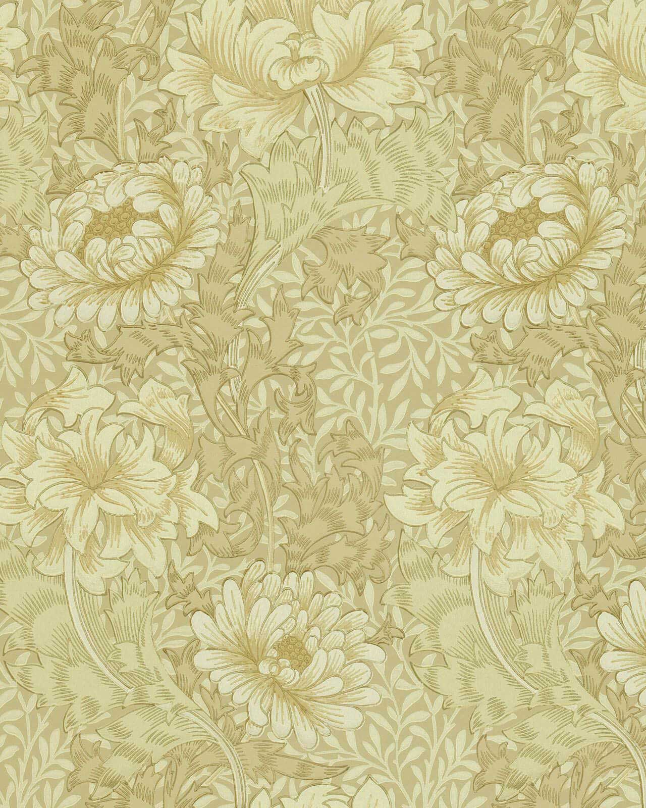 William Morris & Co. Tapet - Chrysanthemum Ivory/Canvas image