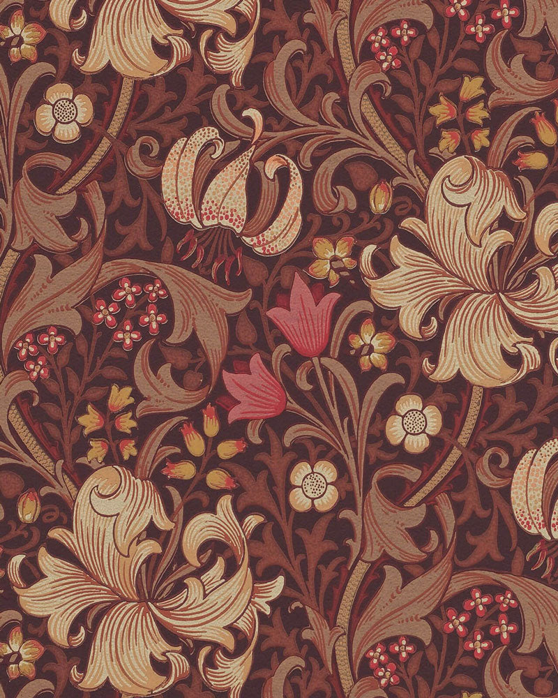 William Morris & Co. Wallpaper - Golden Lily Fig/Burnt Orange