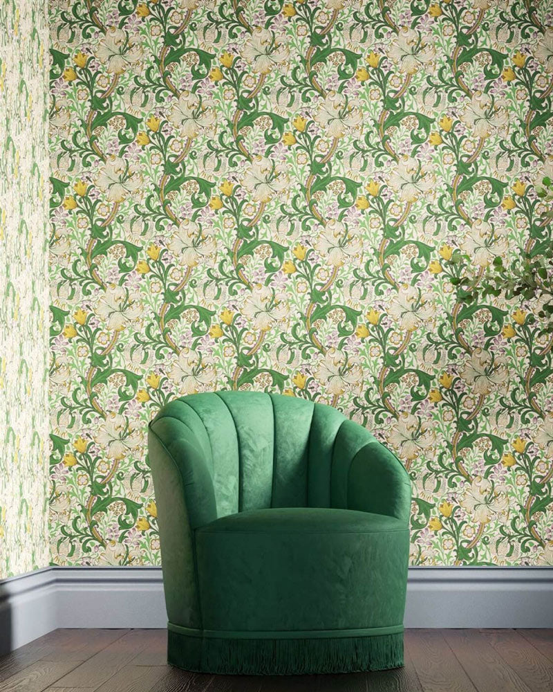 William Morris & Co. - Gammaldags tapet - Golden Lily Secret Garden ...