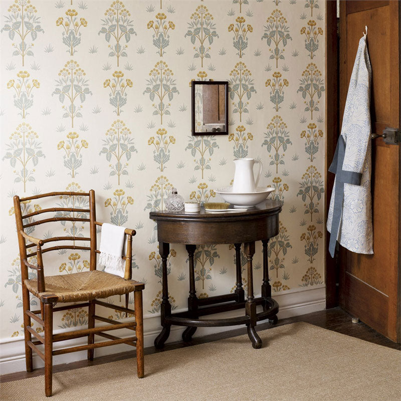 William Morris & Co. Tapet - Meadow Sweet Gold/Slate image