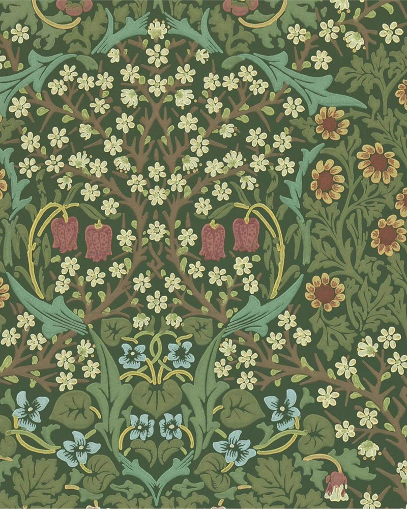 William Morris & Co. Wallpaper - Blackthorn Green