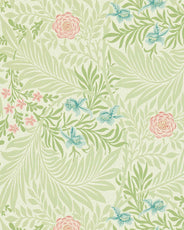 William Morris & Co. Tapet - Larkspur Green/Coral thumbnail image