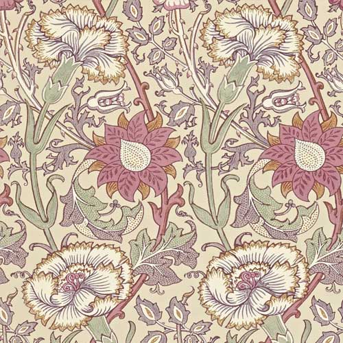 William Morris & Co. Tapet - Pink & Rose manilla/wine image