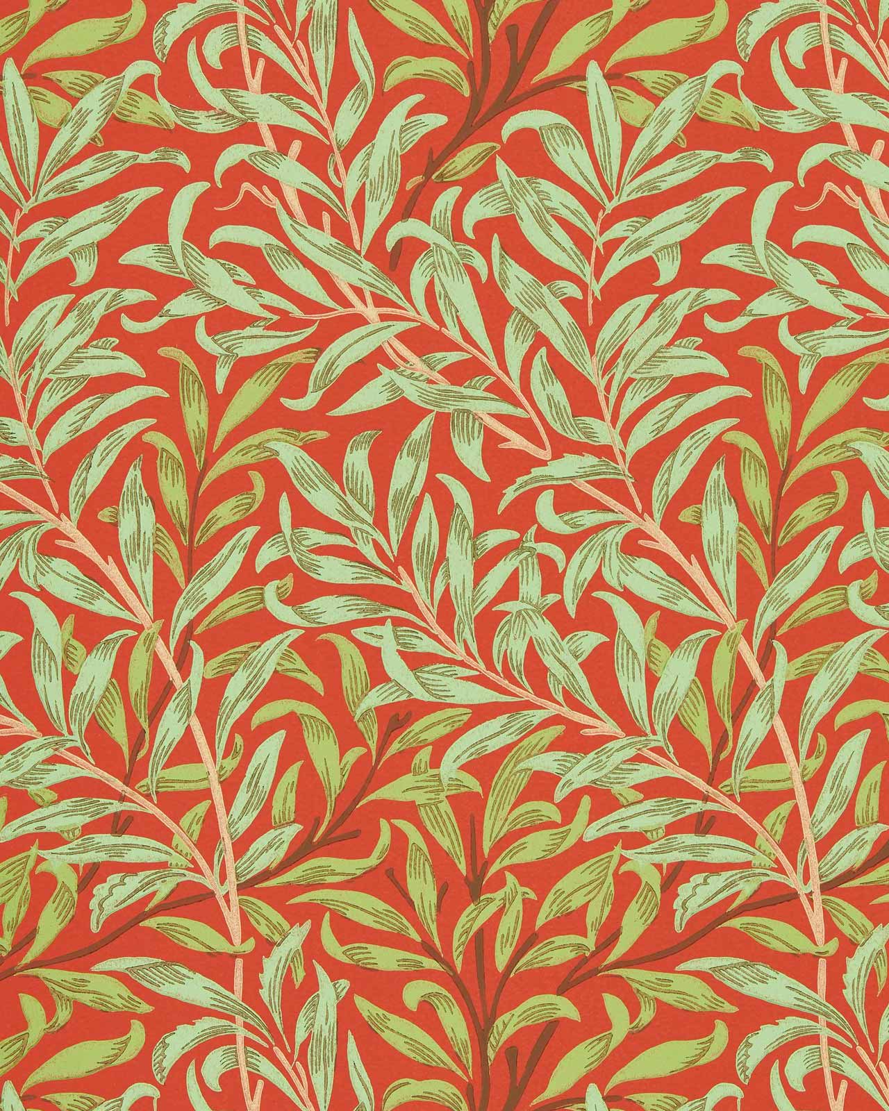 William Morris & Co. Wallpaper - Willow Boughs Tomato/Olive