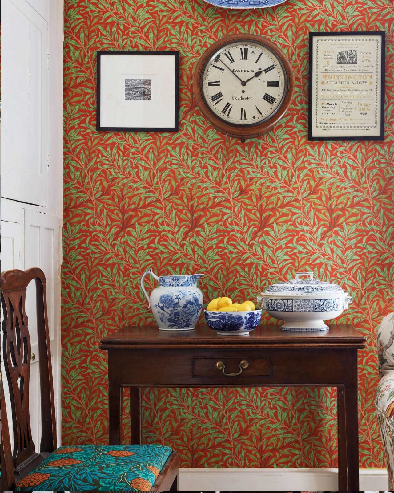 William Morris & Co. Gammaldags tapet - Willow Boughs Tomato/Olive ...