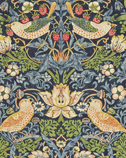 William Morris & Co. Tapet - Strawberry Thief chocolate/slate thumbnail image