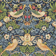William Morris & Co. Tapet - Strawberry Thief indigo/mineral thumbnail image