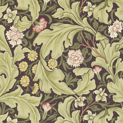 William Morris & Co. Tapet - Leicester chocolate/olive image