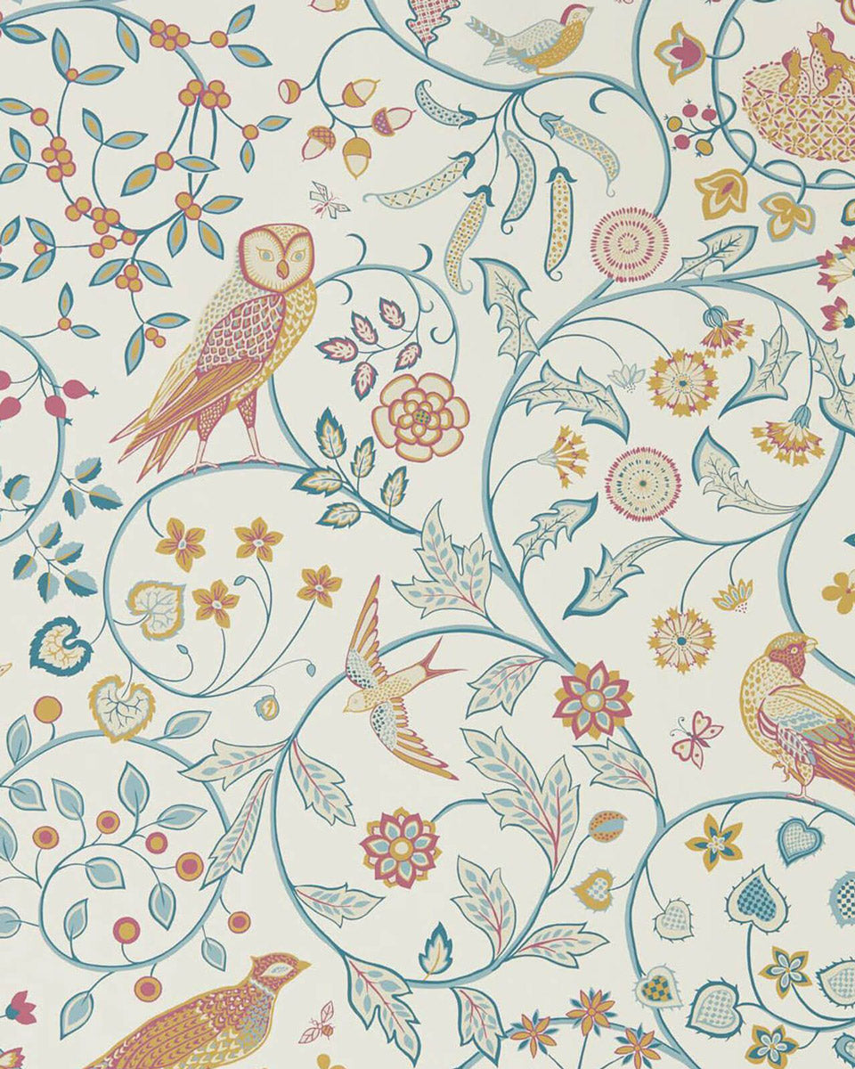 William Morris & Co. Wallpaper - Newill indigo saffron