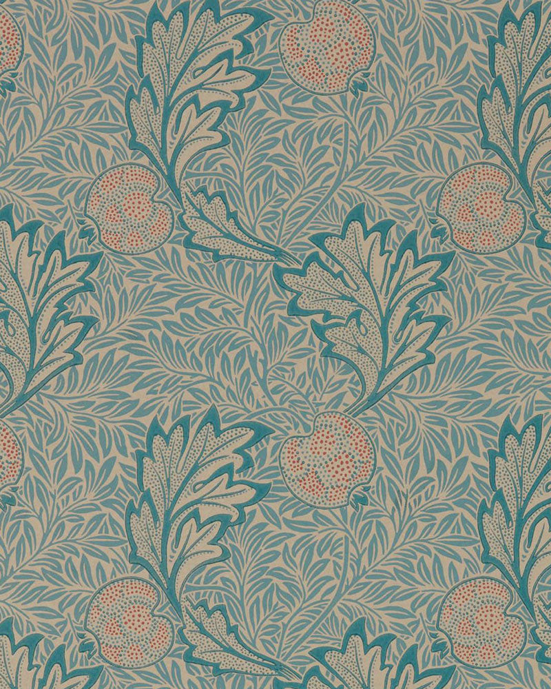 William Morris & Co. Wallpaper - Apple indigo antique