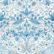 William Morris & Co. Tapet - Simply Strawberry Thief woad thumbnail image