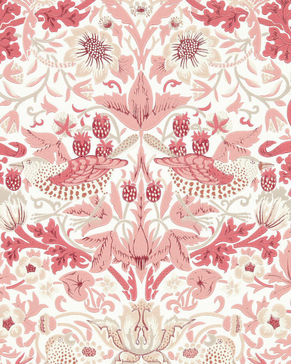 William Morris & Co. Tapet - Simply Strawberry Thief madder image