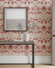 William Morris & Co. Tapet - Simply Strawberry Thief madder thumbnail image