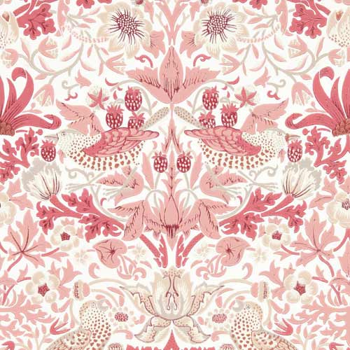 William Morris & Co. Tapet - Simply Strawberry Thief madder image