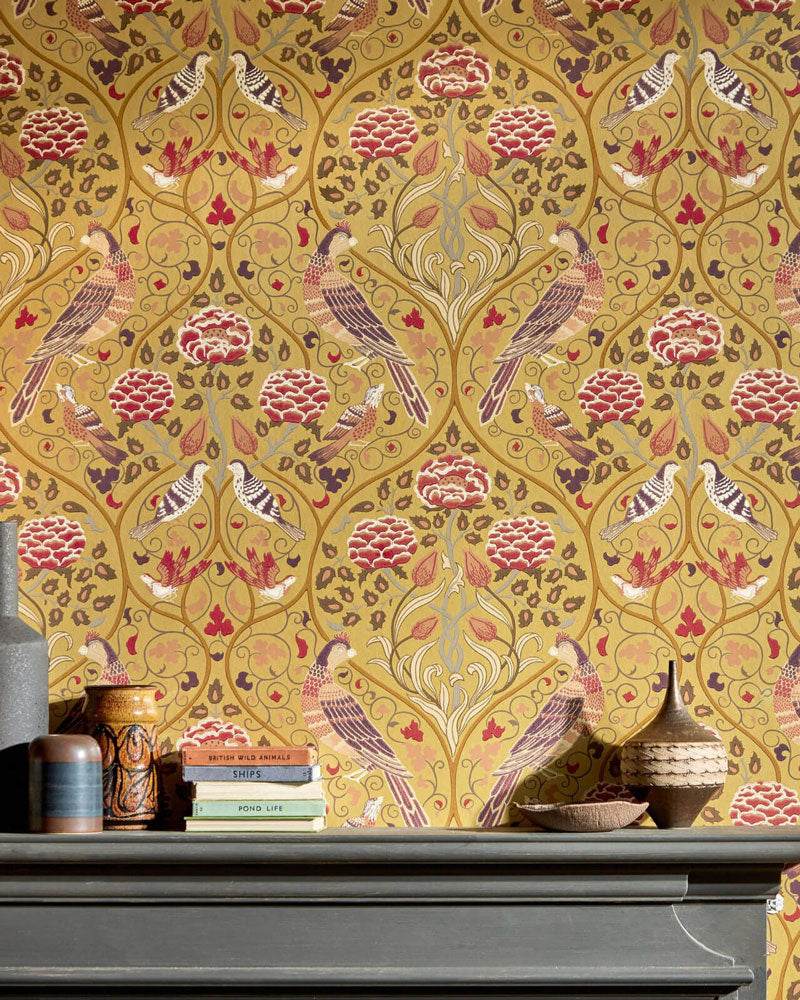 William Morris & Co. - tapet - Seasons by May saffron – Sekelskifte