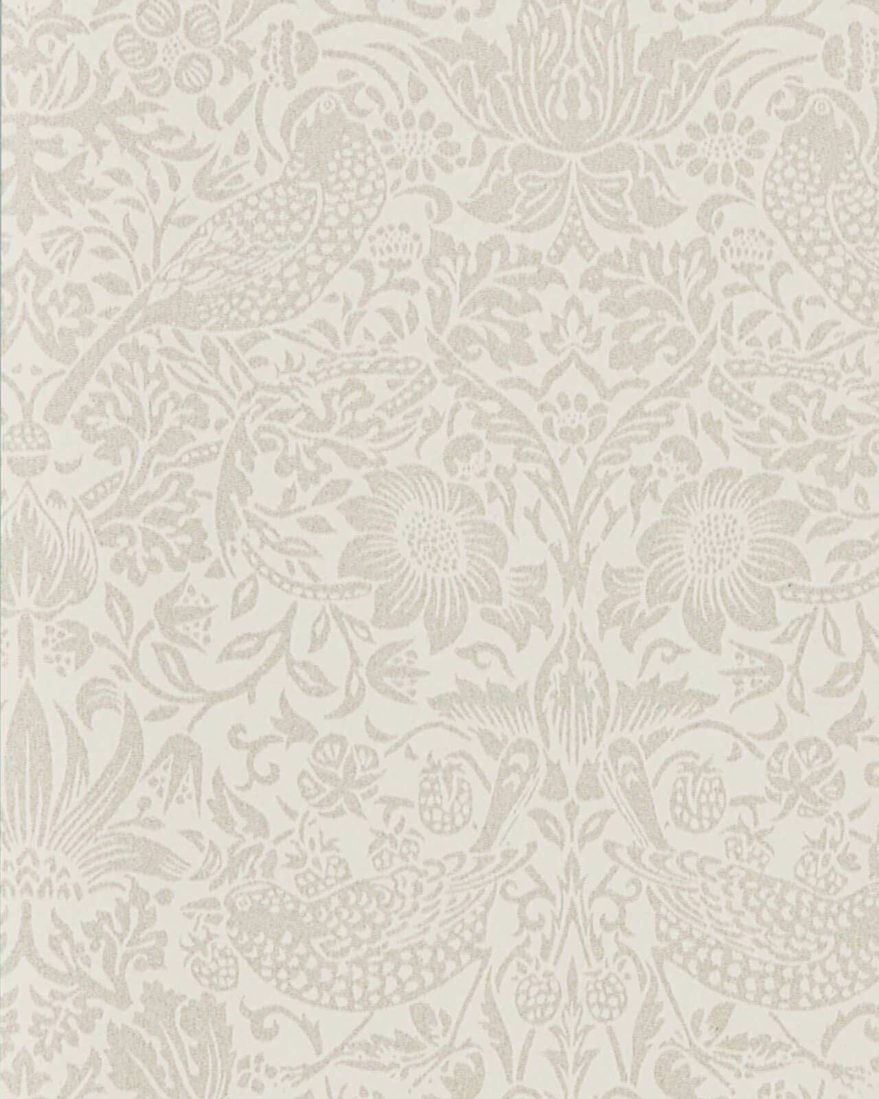 William Morris & Co. Tapet - Pure Strawberry Thief Ecru/Cream image