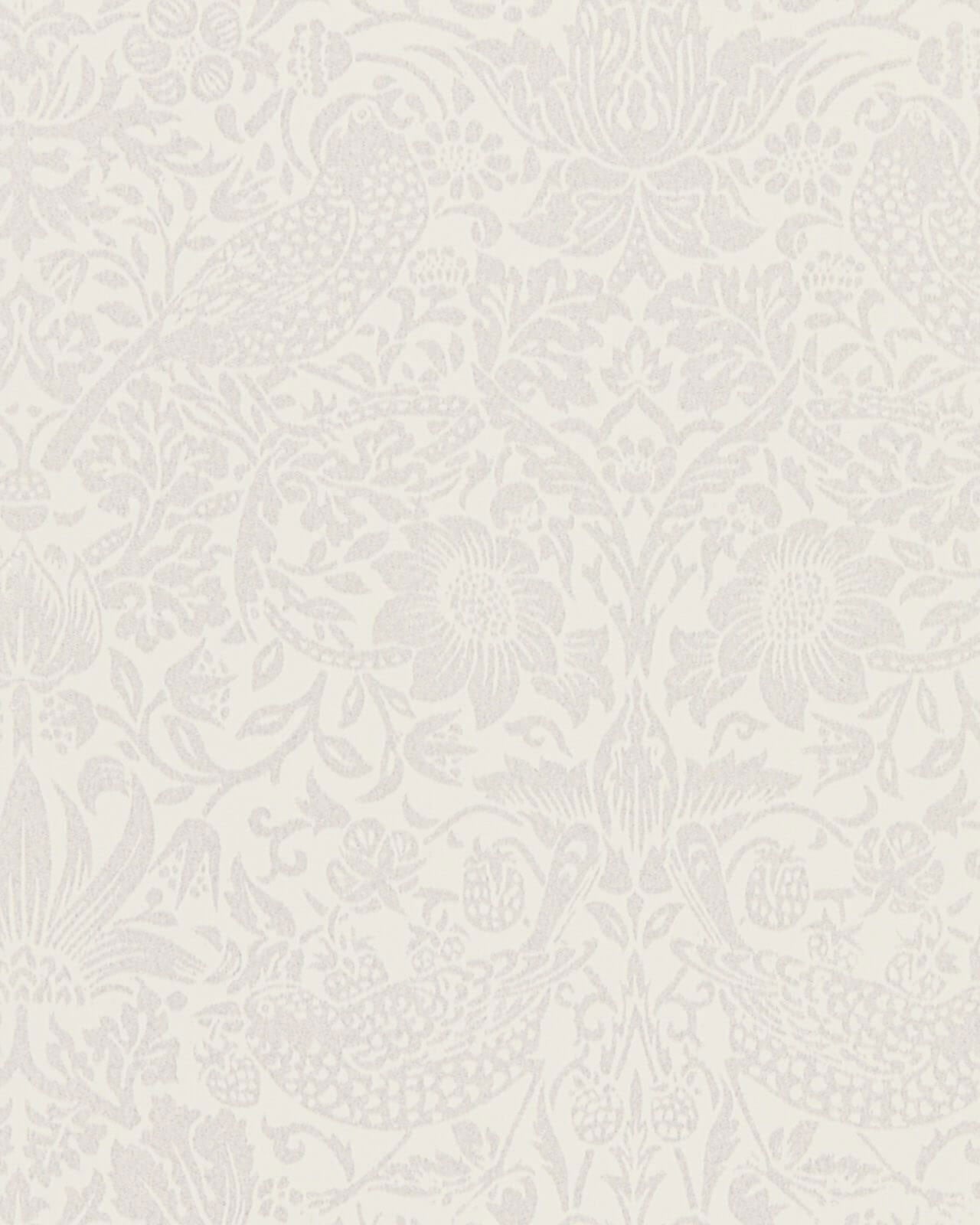 William Morris & Co. Wallpaper - Pure Strawberry Thief Oyster/Chalk