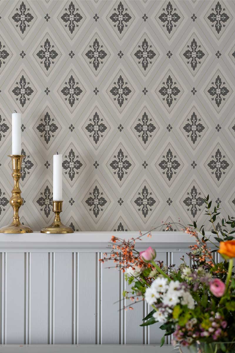 Duro Tapet - Astrid - Beige/Svart image